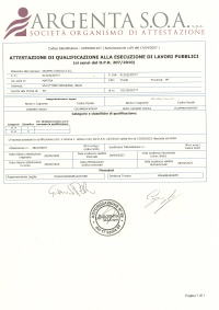 Attestazione Argenta SOA
