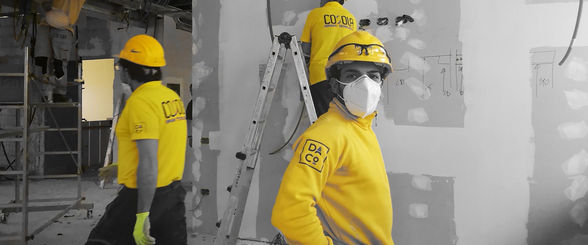La squadra Gruppo Cosola al lavoro in cantiere