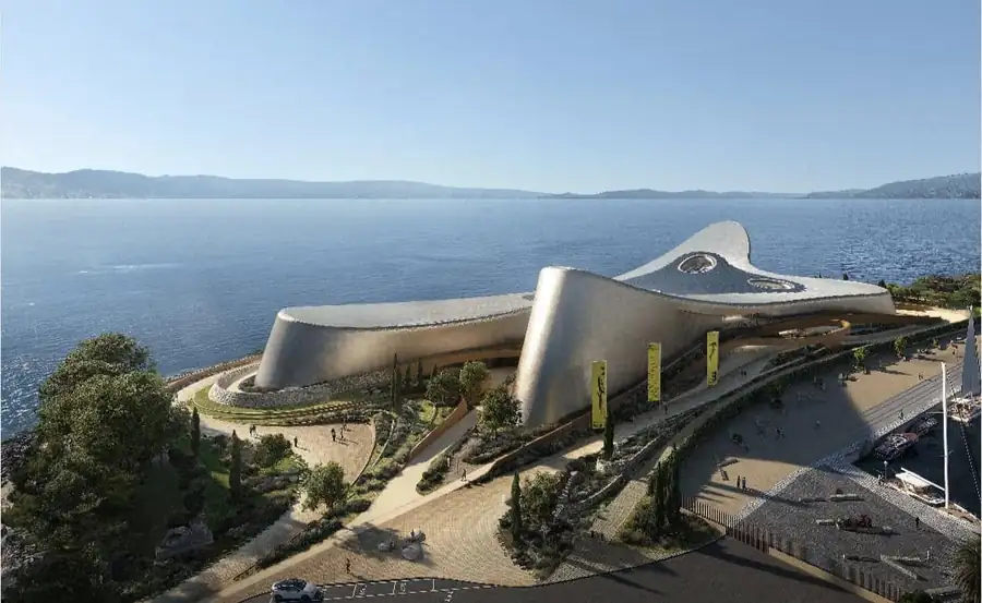 Museo del Mediterraneo, Reggio Calabria — render Zaha Hadid Architects